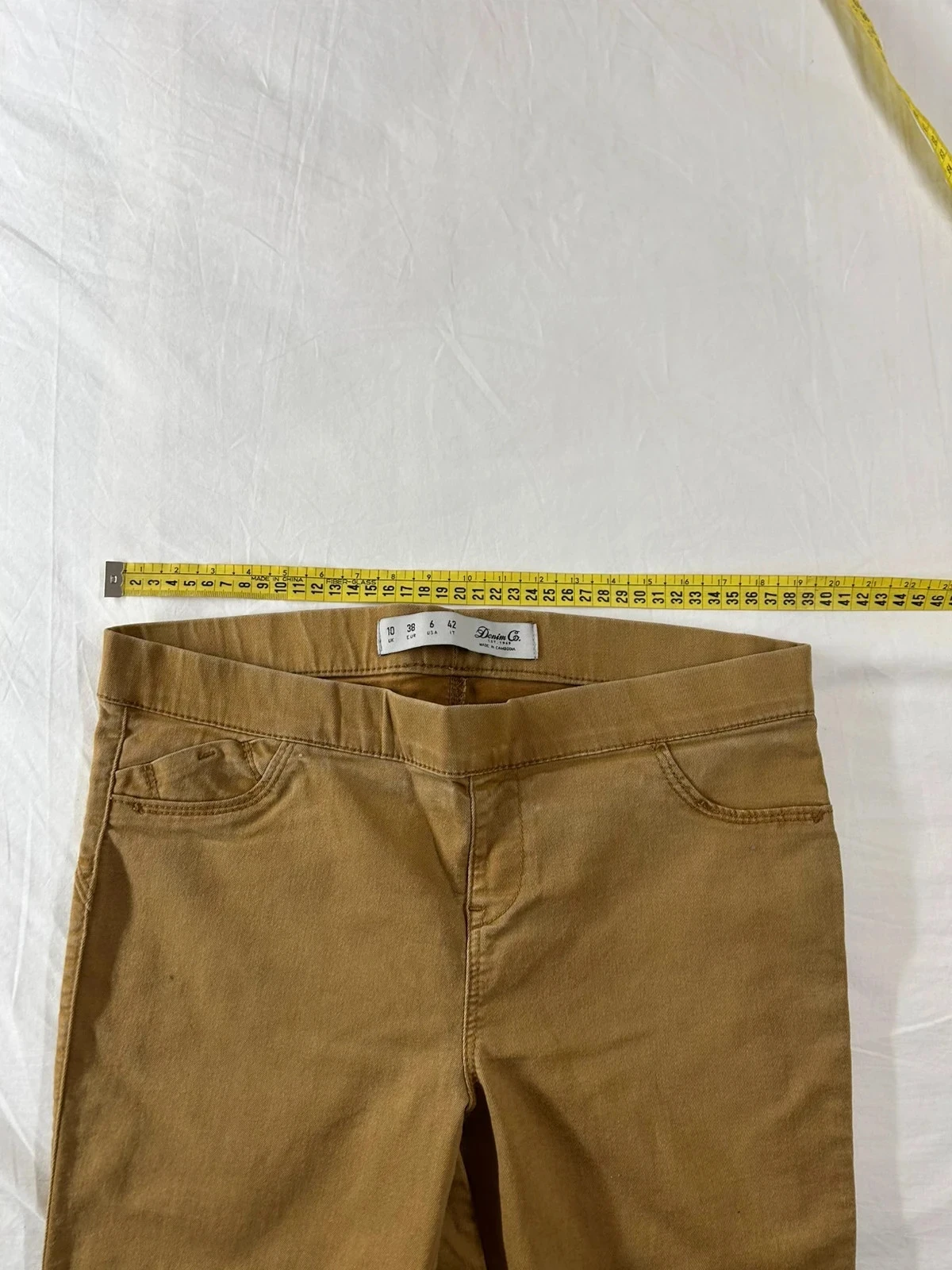Pantalón skinny beige marrón de denim – photo 5